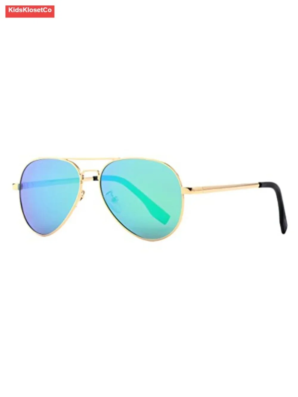Kids Polarized Aviator Sunglasses 50mm 52mm UV400 Protection Metal Frame